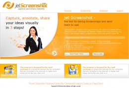 Website Design for Jet Screenshot: Home Page