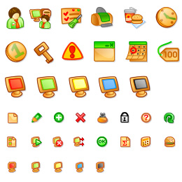 Set of icons for TrueCafe