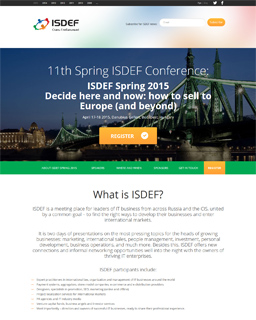 Creation of Landing page for ISDEF 2015