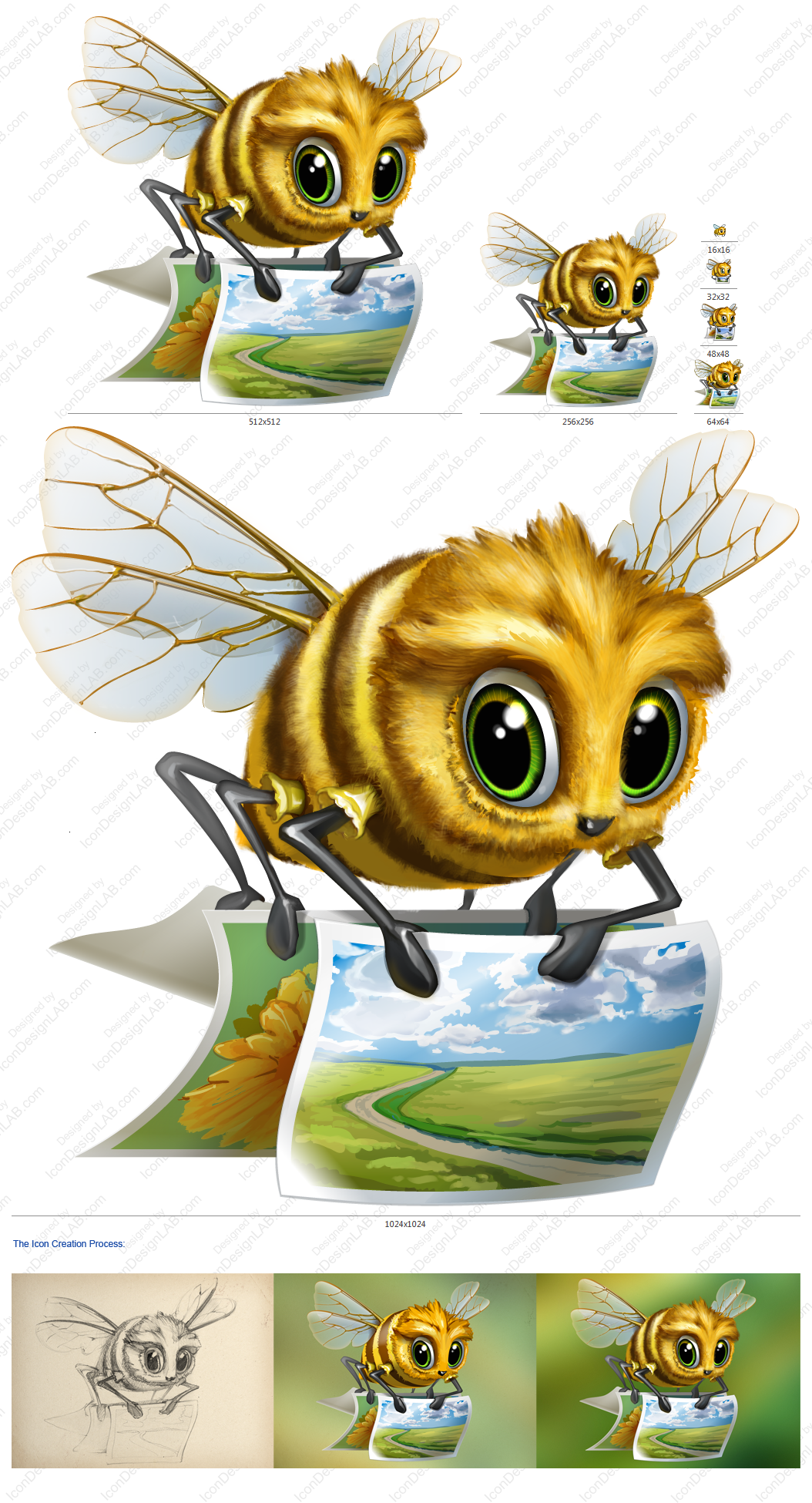 Дизайн главной иконки для Image Bee