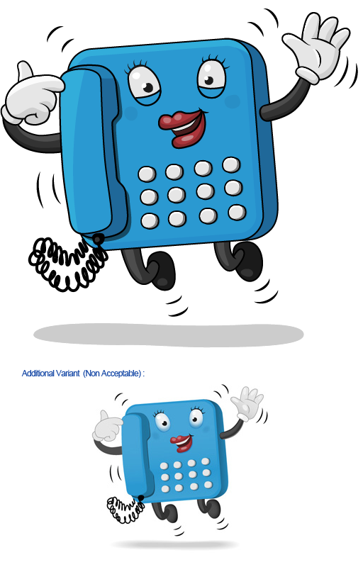 Дизайн персонажа для TelephoneMessagePad.com