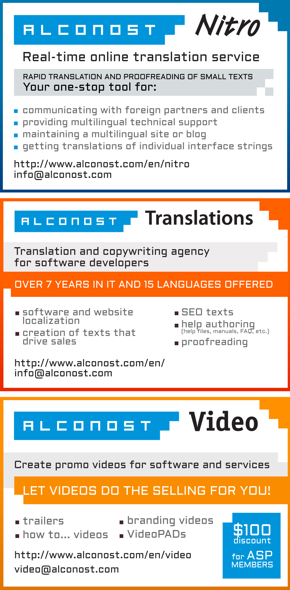Advertising for Alconost