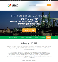 Creation of Landing page for ISDEF 2015